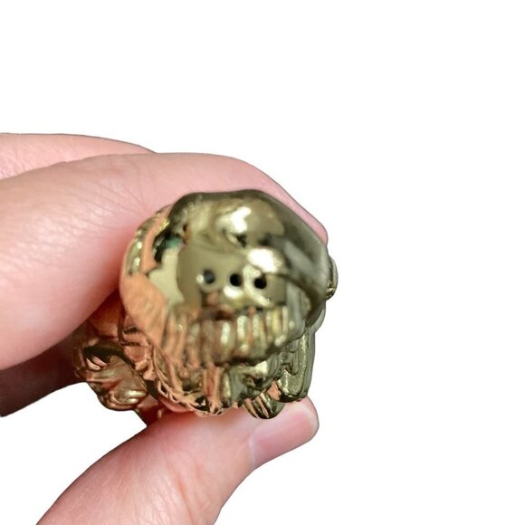 GODINGER 1994 Gold Metal Christmas Santa Salt & Pepper Shakers - Picture 6 of 7